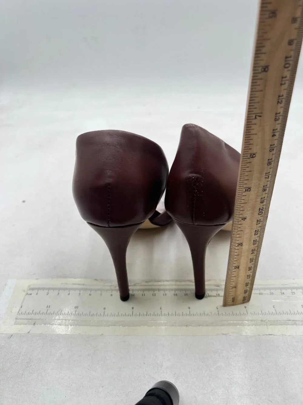 Pazzion Dark Brown Sexy Open Toe High Heel D'Orsay Pump Slip On Two Piece Sandal